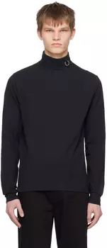 Черная водолазка с вышивкой Raf Simons