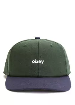 Черная зеленая мужская шляпа с вышитым логотипом Obey