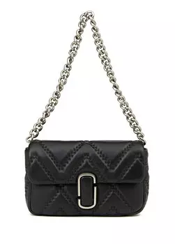 Черная женская кожаная сумка через плечо Marc Jacobs
