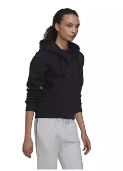 Черная женская куртка на молнии Adidas