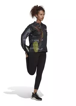 Черная женская куртка на молнии Adidas