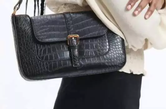 Черная женская сумка через плечо Adwen Croc Urban Expression, черный
