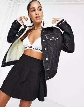 Черная зимняя джинсовая куртка Tommy Hilfiger Collections