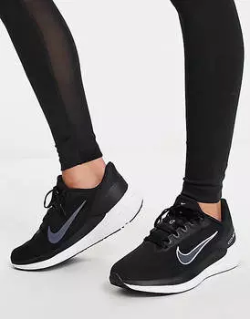 Черно-белые кроссовки Nike Running Air Winflo 9