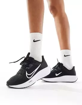Черно-белые кроссовки Nike Running Quest 6