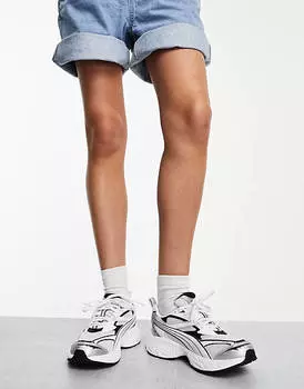 Черно-белые кроссовки Puma Morphic