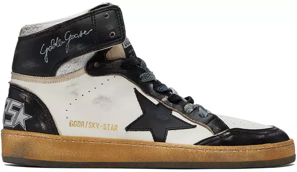 Черно-белые кроссовки Sky-Star Golden Goose