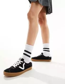 Черно-белые кроссовки Vans FU Sport Low на резиновой подошве