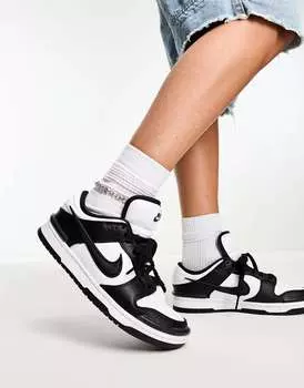 Черно-белые низкие кроссовки Nike Dunk Twist