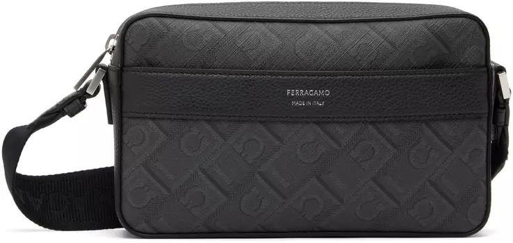 Черно-серая сумка через плечо Ferragamo