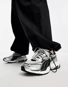 Черно-зеленые кроссовки Puma Morphic