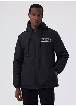Черное мужское пальто Lee Cooper