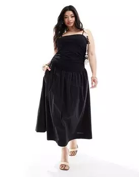 Черное платье макси Never Fully Dressed Plus Lola