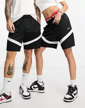 Черные 8-дюймовые шорты унисекс Nike Basketball Icon+