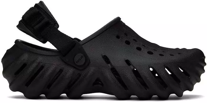 Черные эхо-сабо Crocs, цвет Black