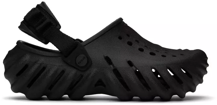 Черные эхо-сабо Crocs, цвет Black