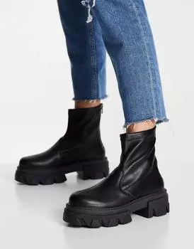 Черные эластичные ботинки Topshop Kendall