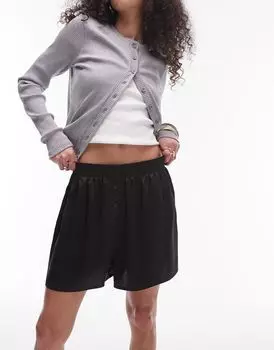 Черные атласные боксеры Topshop Coord