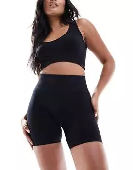 Черные бесшовные шорты Miss Selfridge