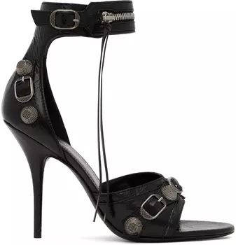 Черные босоножки на каблуке Balenciaga Cagole