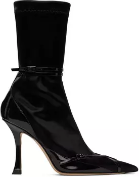 Черные ботильоны с ремешками Mugler Edition Jimmy Choo