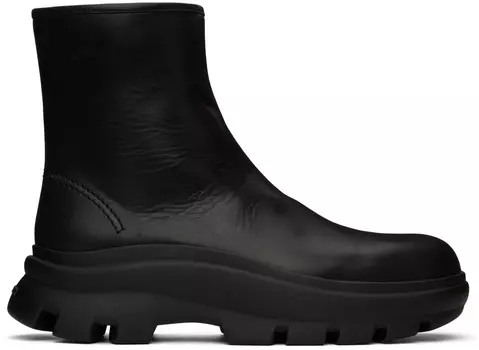 Черные ботинки на молнии Jil Sander