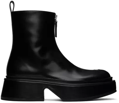Черные ботинки на танкетке Jil Sander