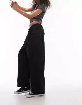 Черные брюки-баллоны Topshop