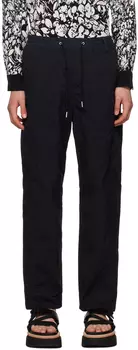 Черные брюки карго на кулиске sacai
