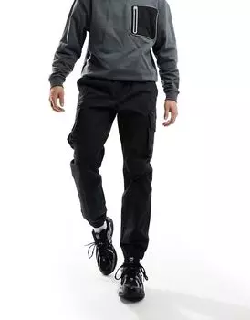 Черные брюки карго River Island Astro