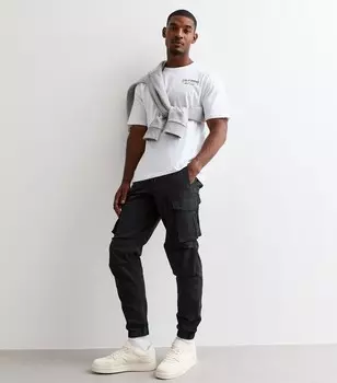 Черные брюки карго с манжетами Jack & Jones Jack & Jones, черный