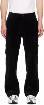 Черные брюки-карго с нашивками Stone Island