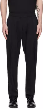 Черные брюки с защипенными швами Emporio Armani