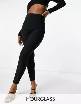 Черные брюки скинни с завышенной талией ASOS DESIGN Hourglass