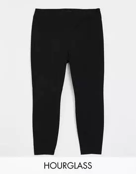 Черные брюки скинни с завышенной талией ASOS DESIGN Hourglass