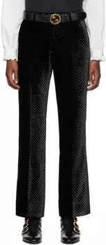 Черные брюки в горошек Gucci