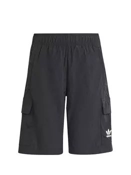 Черные детские шорты-бермуды Adidas