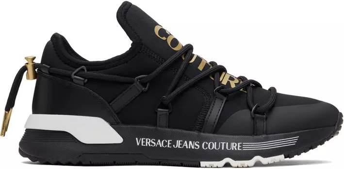 Черные динамические кроссовки Versace Jeans Couture