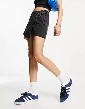 Черные джинсовые шорты ASOS DESIGN