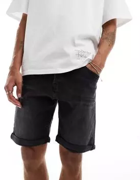 Черные джинсовые шорты Jack & Jones