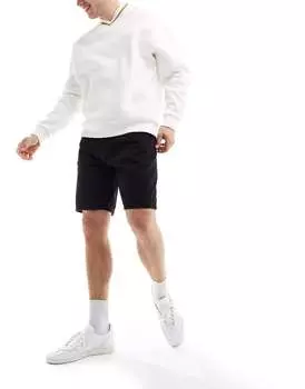Черные джинсовые шорты Pull&Bear