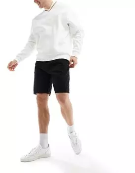 Черные джинсовые шорты Pull&Bear