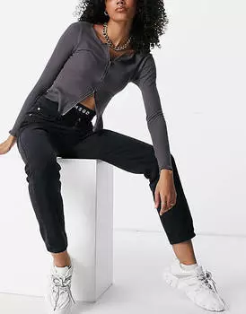 Черные джинсы прямого кроя Missguided rath