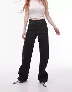 Черные джинсы прямого кроя Topshop