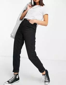 Черные джинсы с эффектом потертости Topshop
