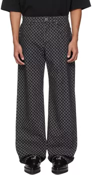 Черные джинсы с монограммой Balmain