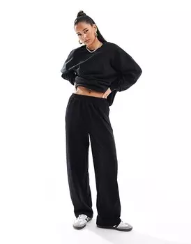 Черные джоггеры прямого кроя ASOS DESIGN