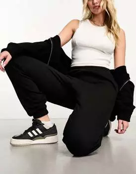 Черные джоггеры с манжетами New Look