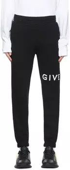 Черные хлопковые брюки для отдыха Givenchy