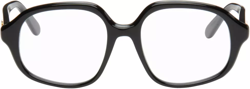 Черные изогнутые очки LOEWE, Shiny black